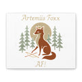 Artemiis Foxx crown fox illustration Matte Canvas