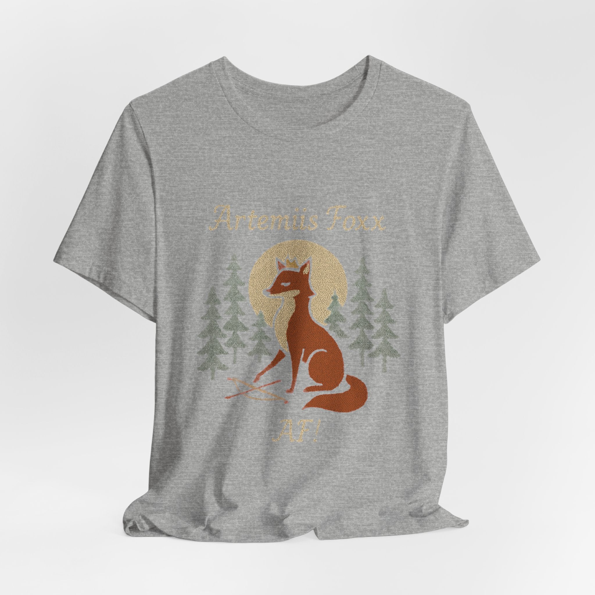 Moonlight Fox Goddess T-Shirt | Fox Archer Mythical Tee