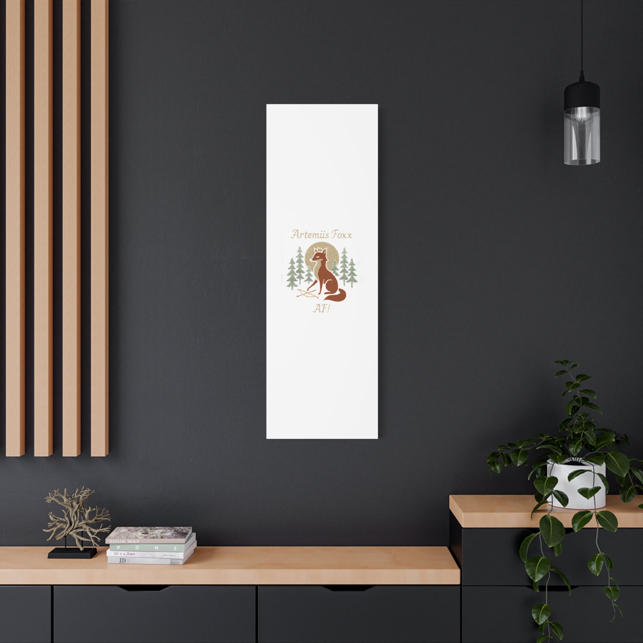 Artemiis Foxx crown fox illustration Matte Canvas