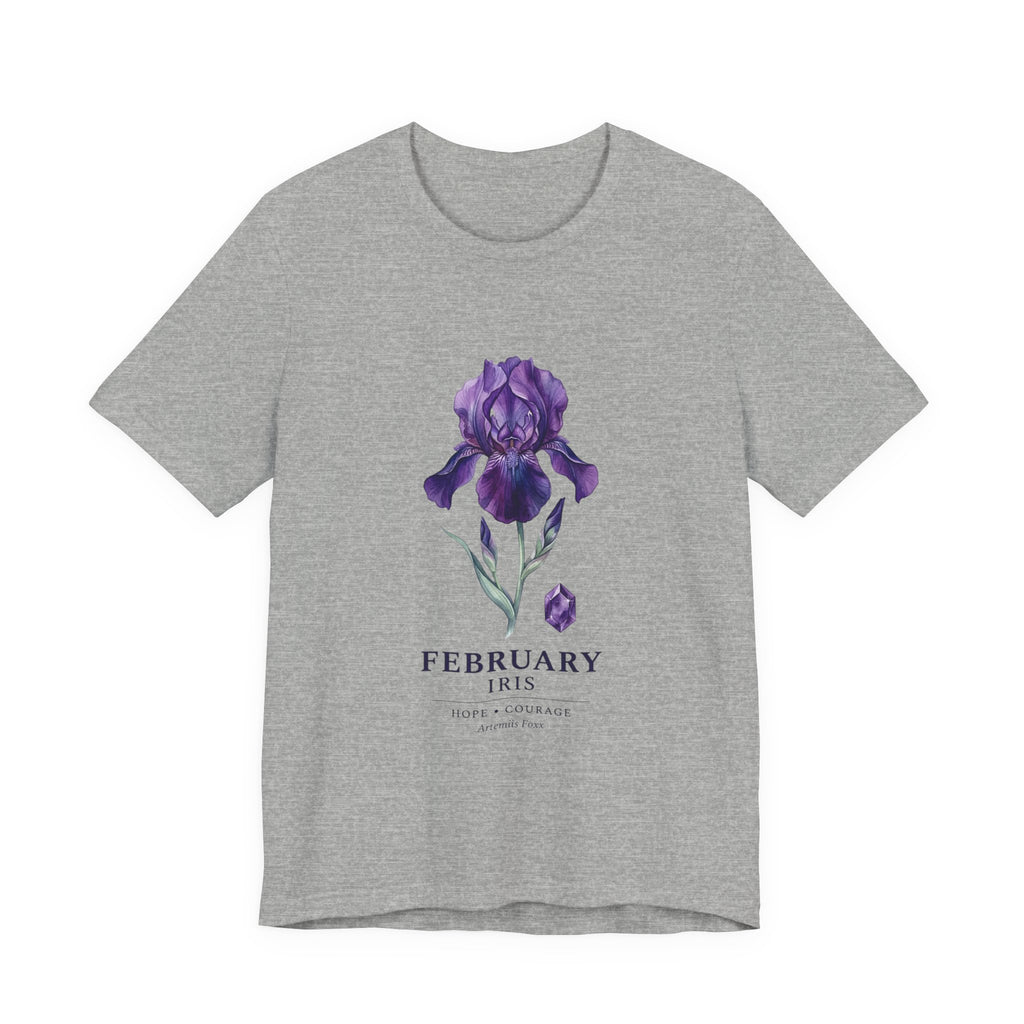 February Iris Tee | Birth Flower Botanical Shirt, Birth Month Floral