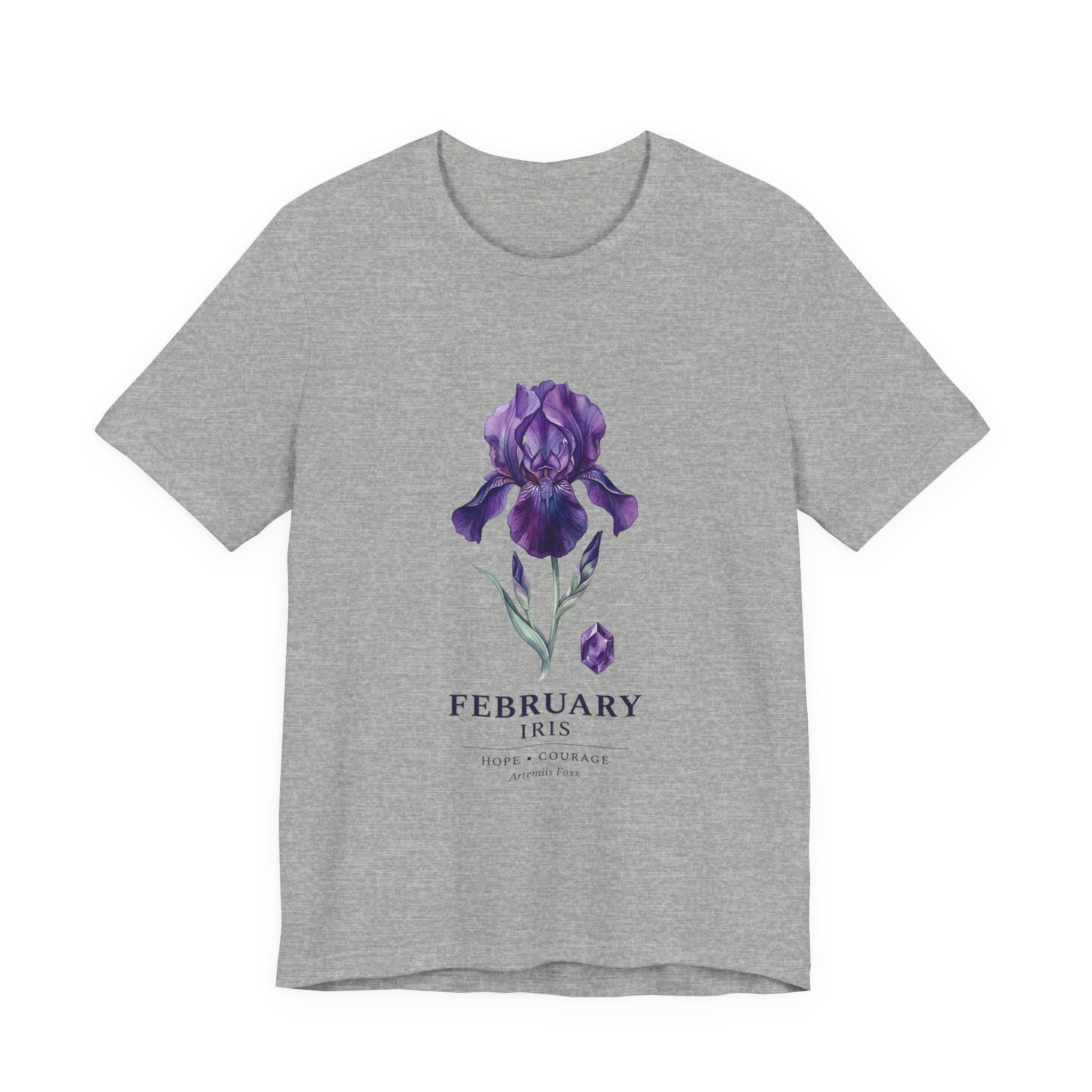 February Iris Tee | Birth Flower Botanical Shirt, Birth Month Floral