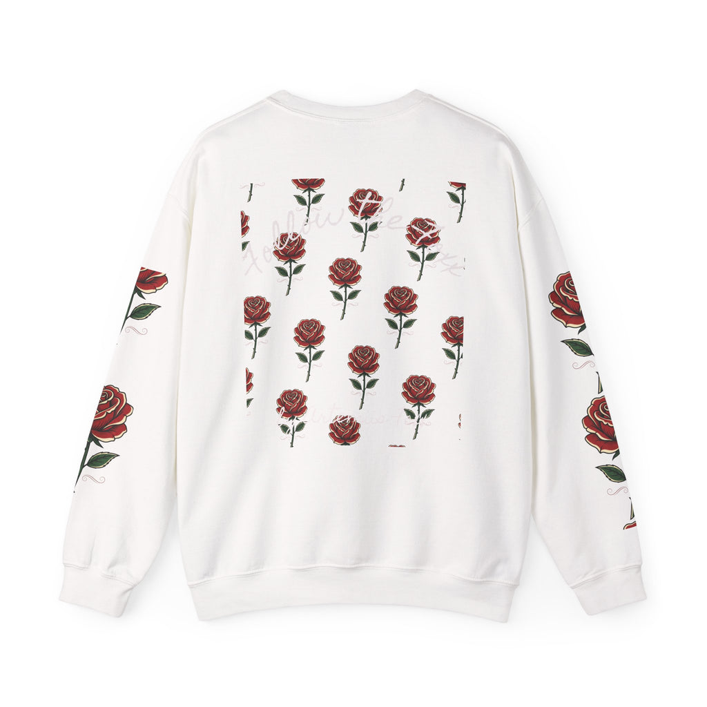 Moody Black Rose Bouquet Sweatshirt | soft gothic florals, dark floral art print