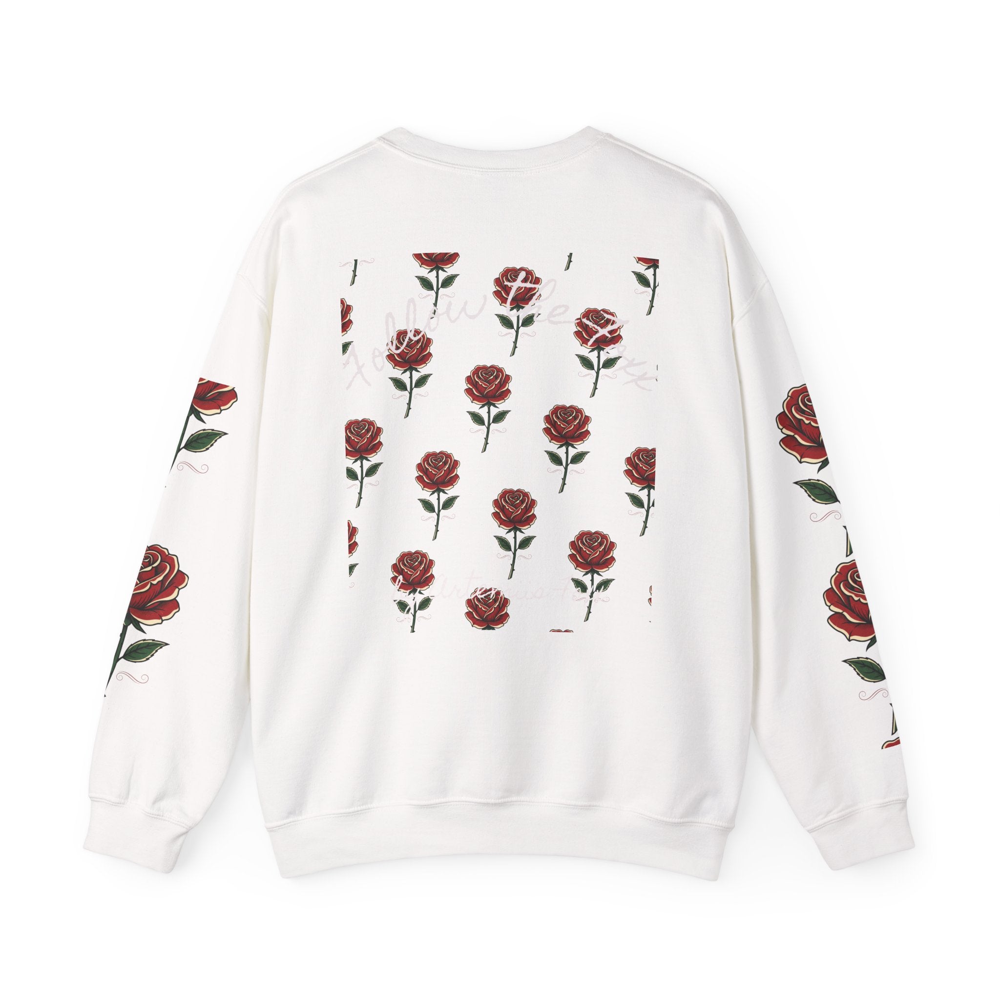 Moody Black Rose Bouquet Sweatshirt | soft gothic florals, dark floral art print