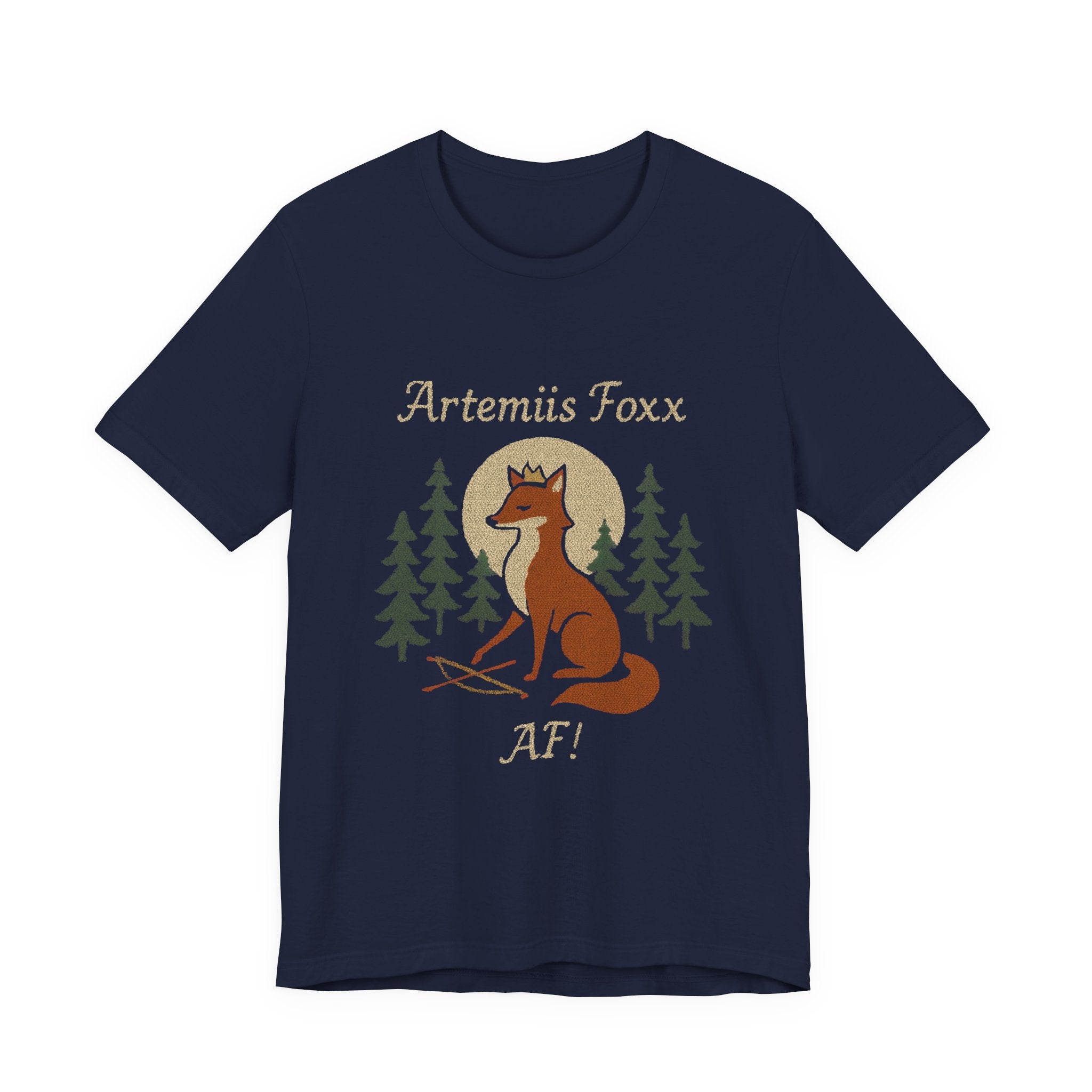 Moonlight Fox Goddess T-Shirt | Fox Archer Mythical Tee
