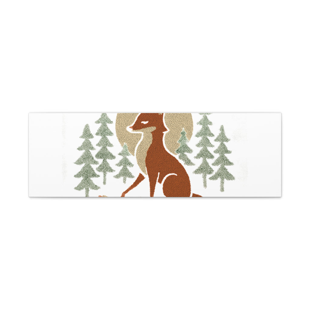 Artemiis Foxx crown fox illustration Matte Canvas
