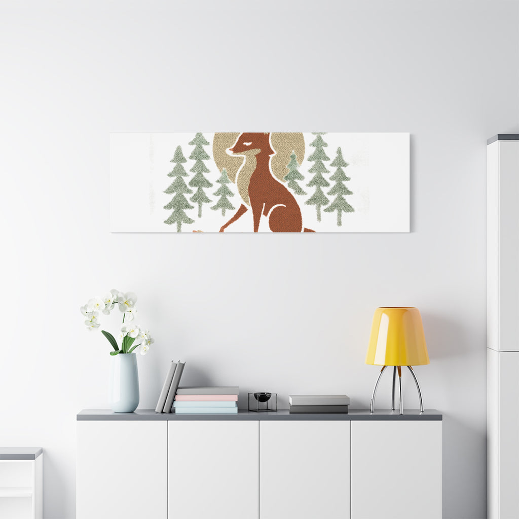 Artemiis Foxx crown fox illustration Matte Canvas