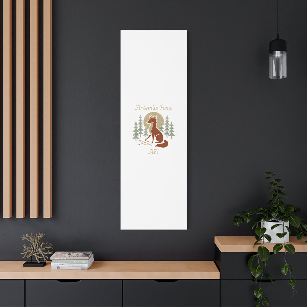 Artemiis Foxx crown fox illustration Matte Canvas