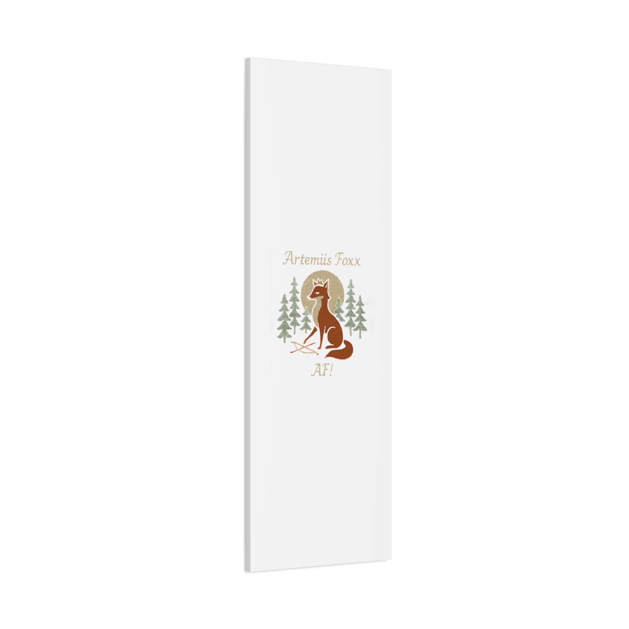 Artemiis Foxx crown fox illustration Matte Canvas
