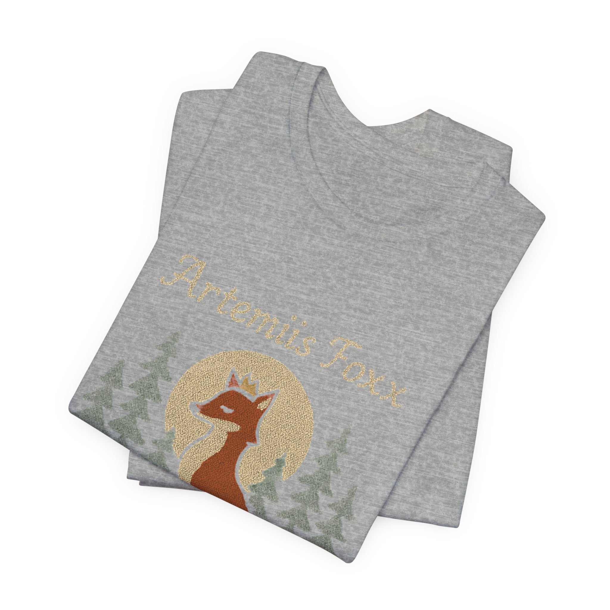 Moonlight Fox Goddess T-Shirt | Fox Archer Mythical Tee