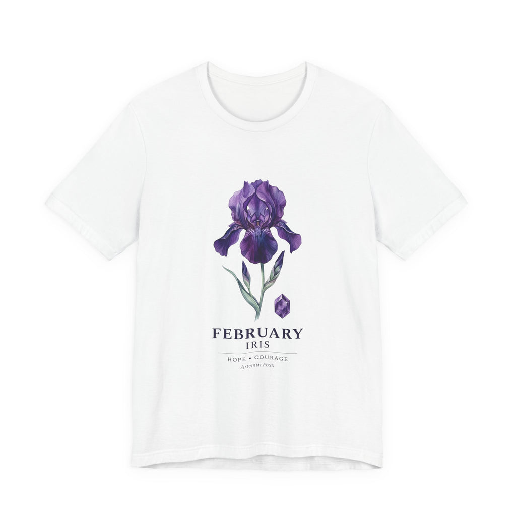 February Iris Tee | Birth Flower Botanical Shirt, Birth Month Floral