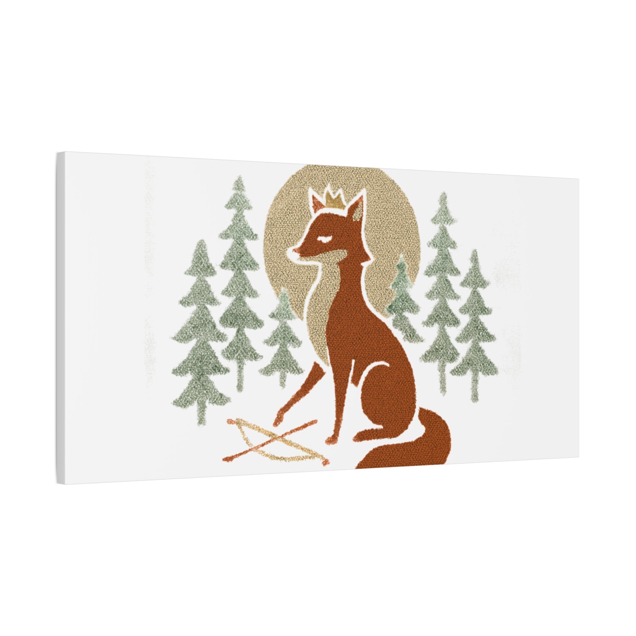 Artemiis Foxx crown fox illustration Matte Canvas