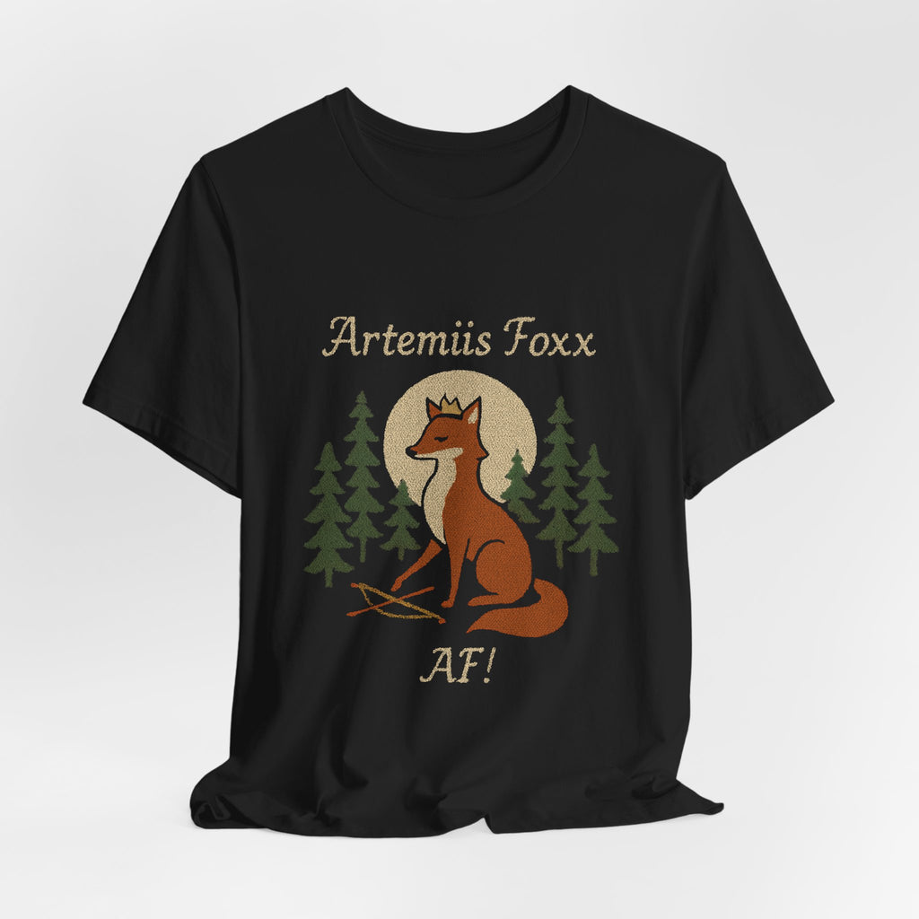 Moonlight Fox Goddess T-Shirt | Fox Archer Mythical Tee