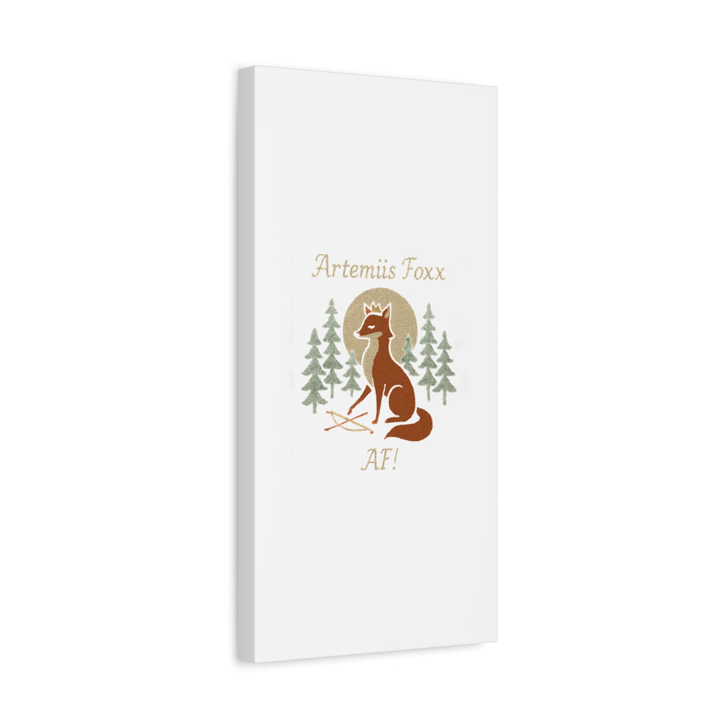 Artemiis Foxx crown fox illustration Matte Canvas