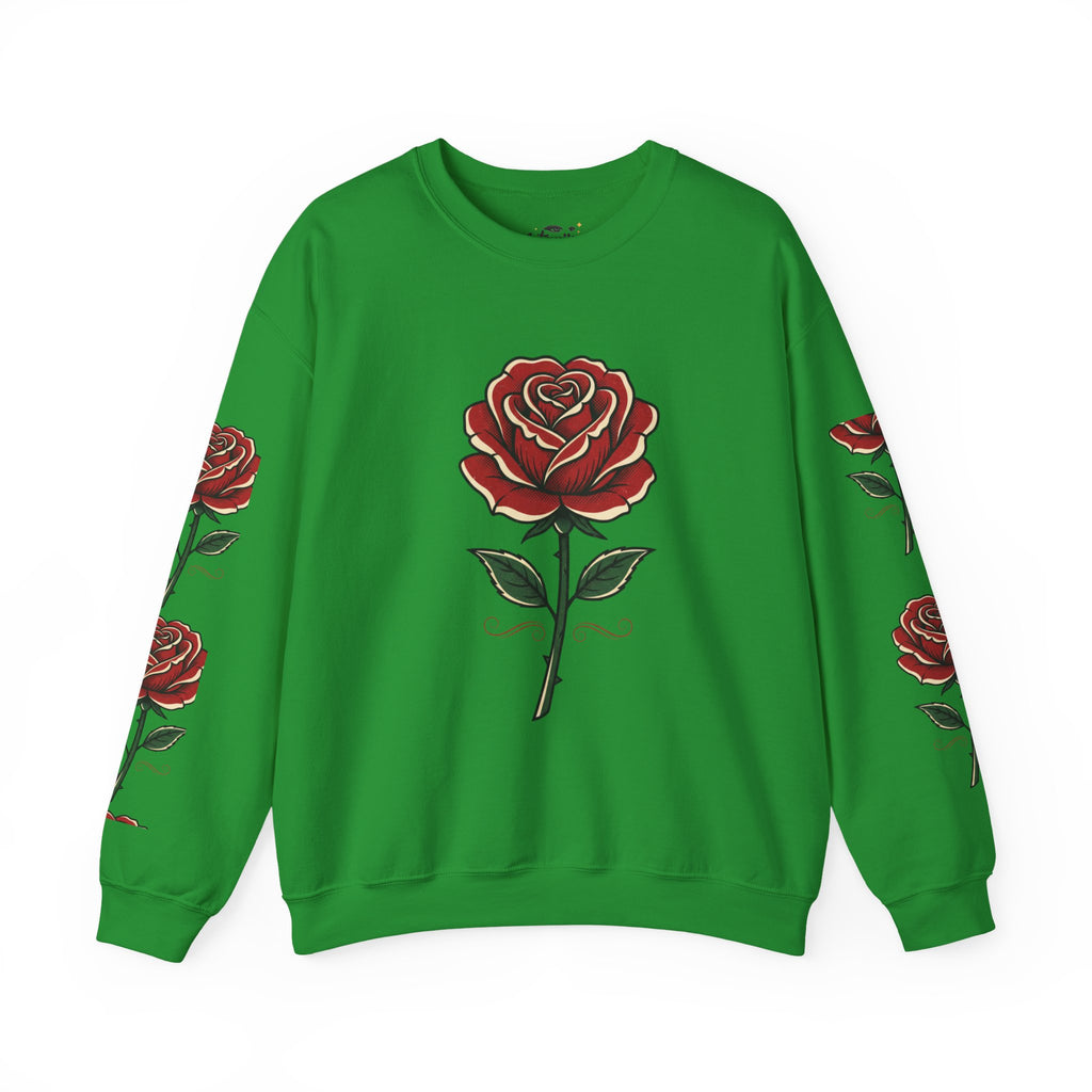 Moody Black Rose Bouquet Sweatshirt | soft gothic florals, dark floral art print