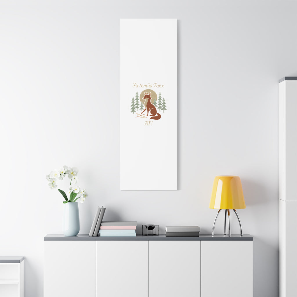 Artemiis Foxx crown fox illustration Matte Canvas