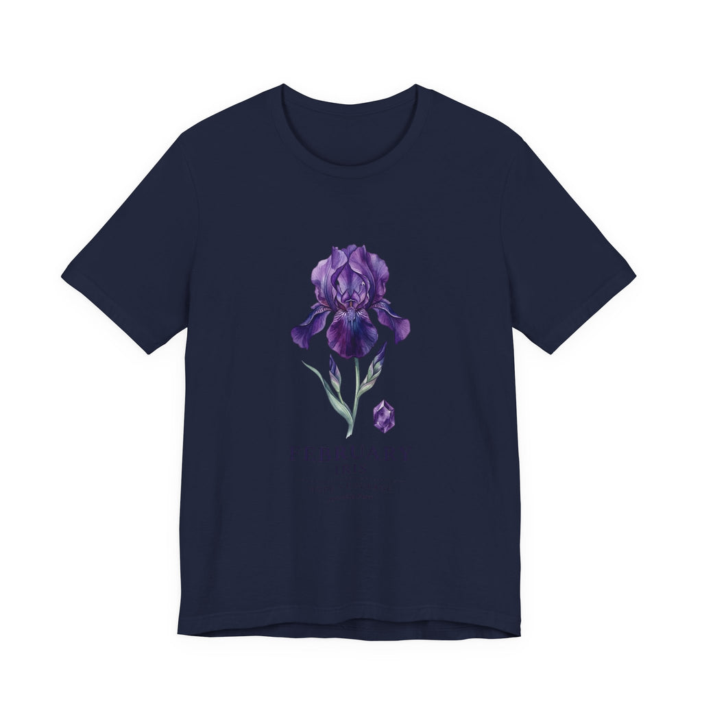 February Iris Tee | Birth Flower Botanical Shirt, Birth Month Floral