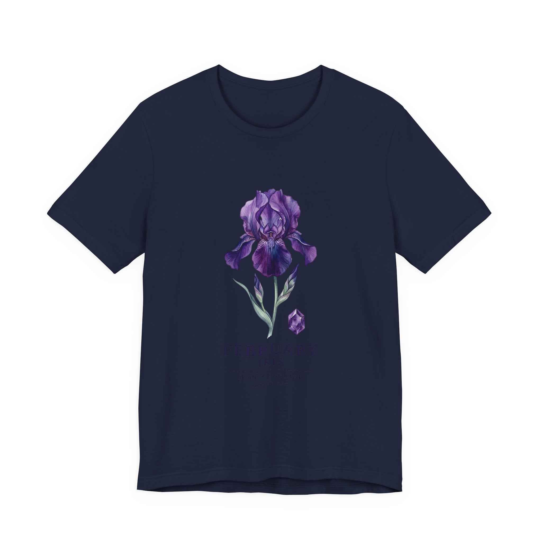 February Iris Tee | Birth Flower Botanical Shirt, Birth Month Floral