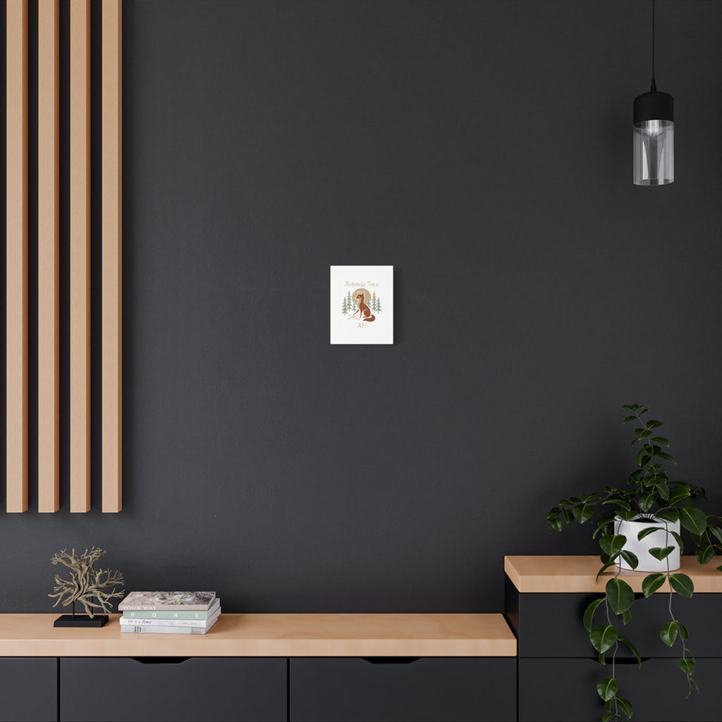 Artemiis Foxx crown fox illustration Matte Canvas