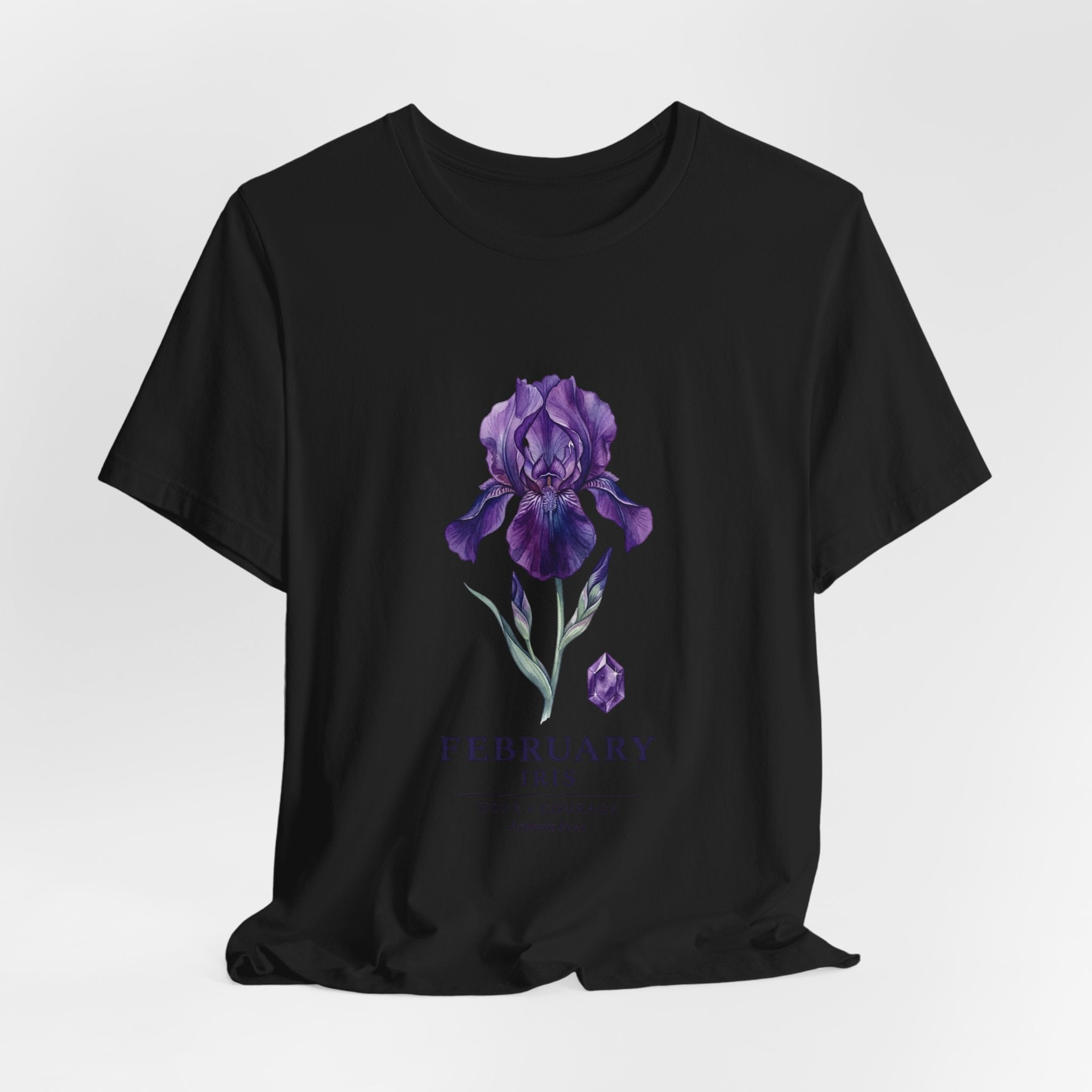 February Iris Tee | Birth Flower Botanical Shirt, Birth Month Floral