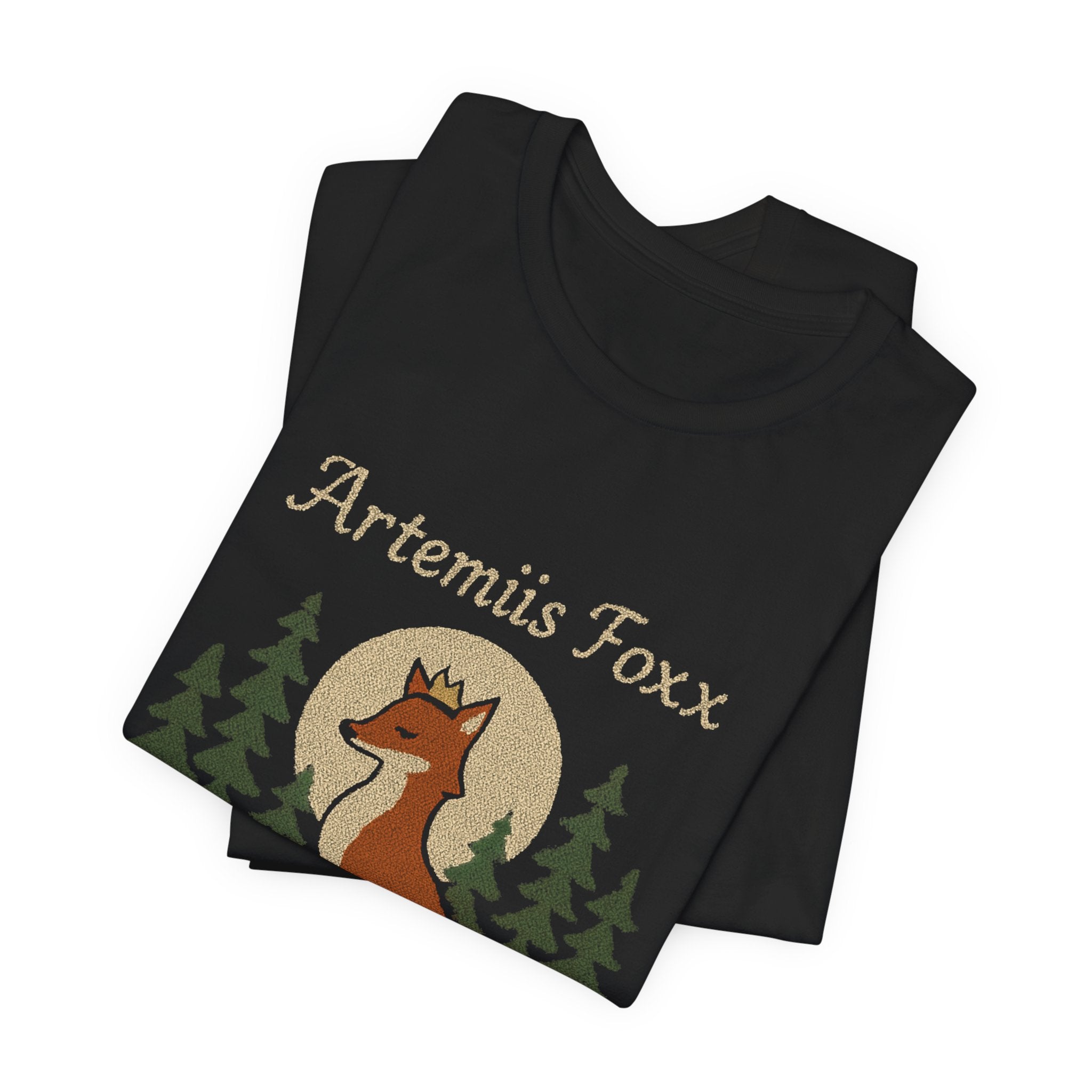 Moonlight Fox Goddess T-Shirt | Fox Archer Mythical Tee
