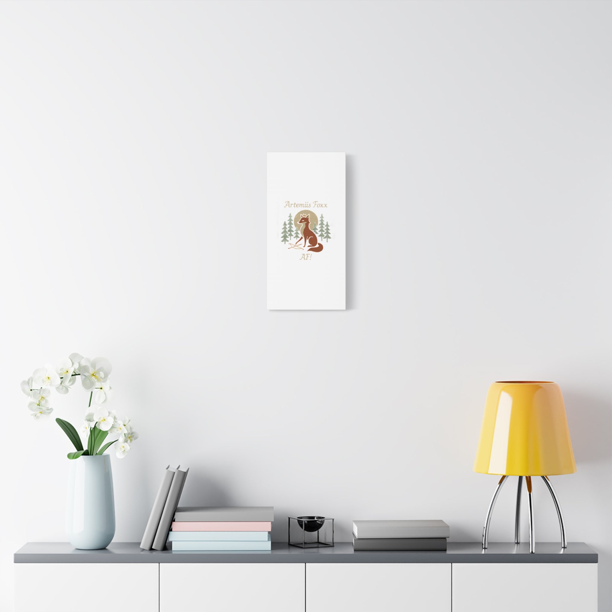 Artemiis Foxx crown fox illustration Matte Canvas