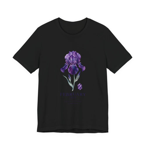 February Iris Tee | Birth Flower Botanical Shirt, Birth Month Floral