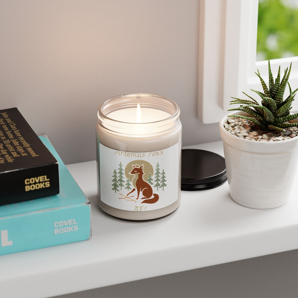 Fox Illustration Candle | Woodland Fox Soy Candle, 9oz