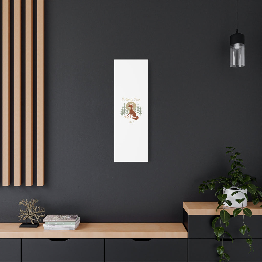 Artemiis Foxx crown fox illustration Matte Canvas