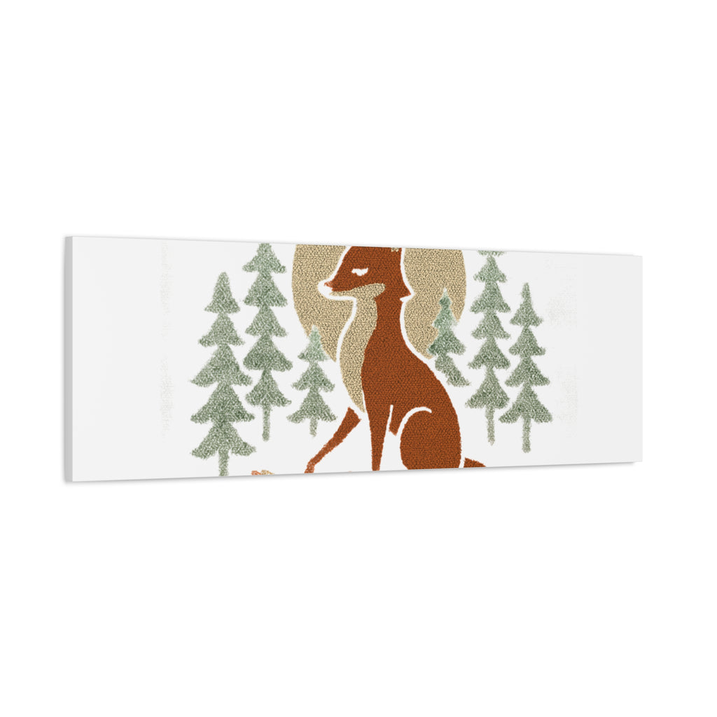 Artemiis Foxx crown fox illustration Matte Canvas