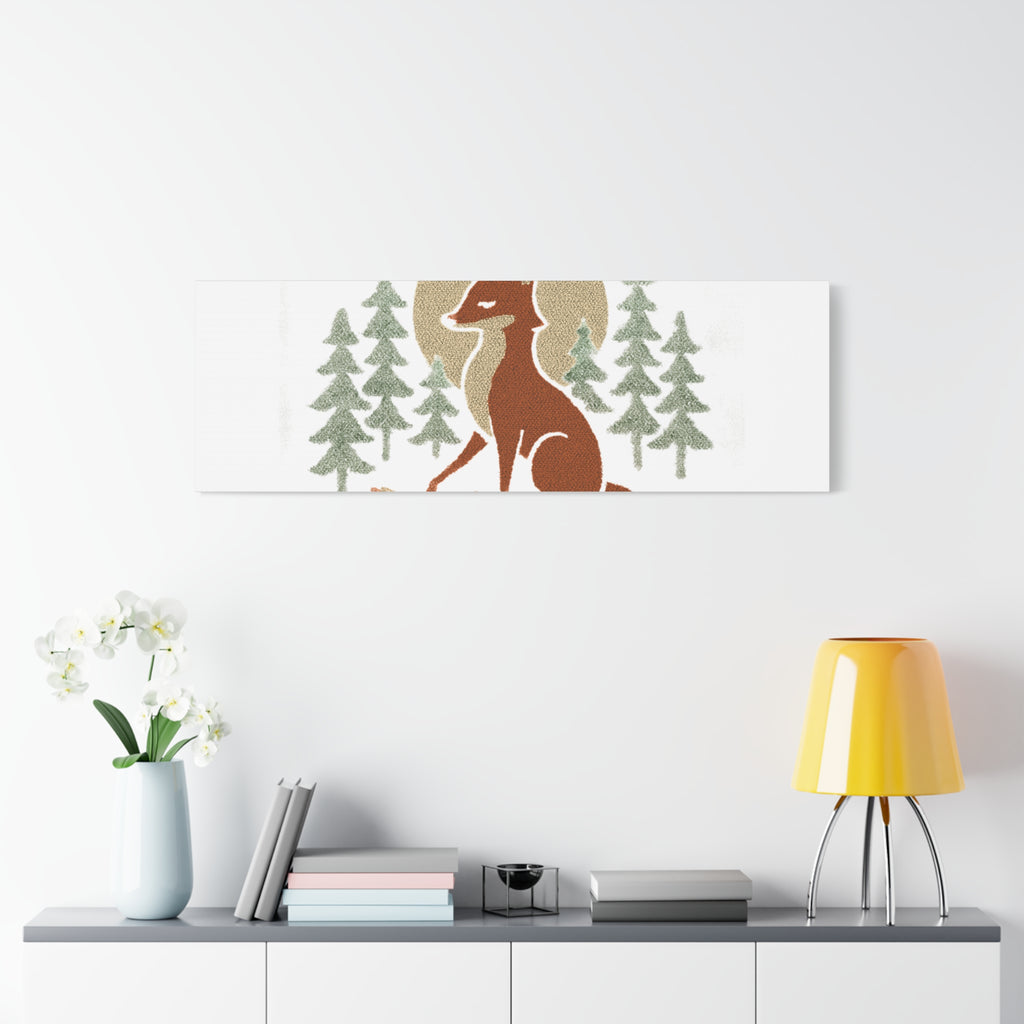 Artemiis Foxx crown fox illustration Matte Canvas