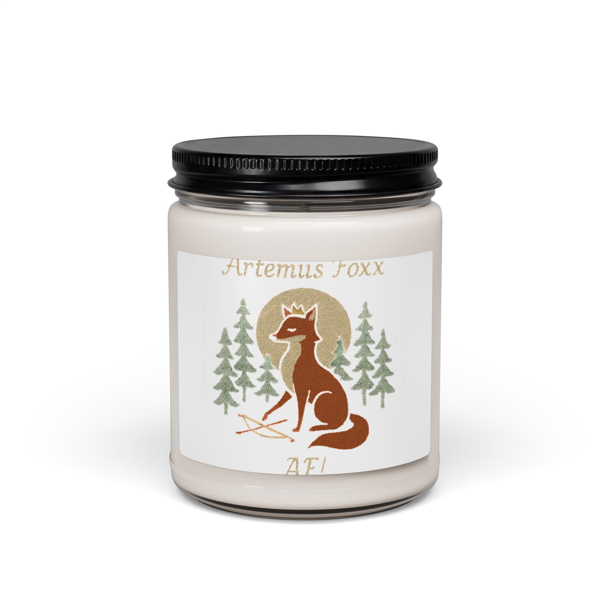 Fox Illustration Candle | Woodland Fox Soy Candle, 9oz