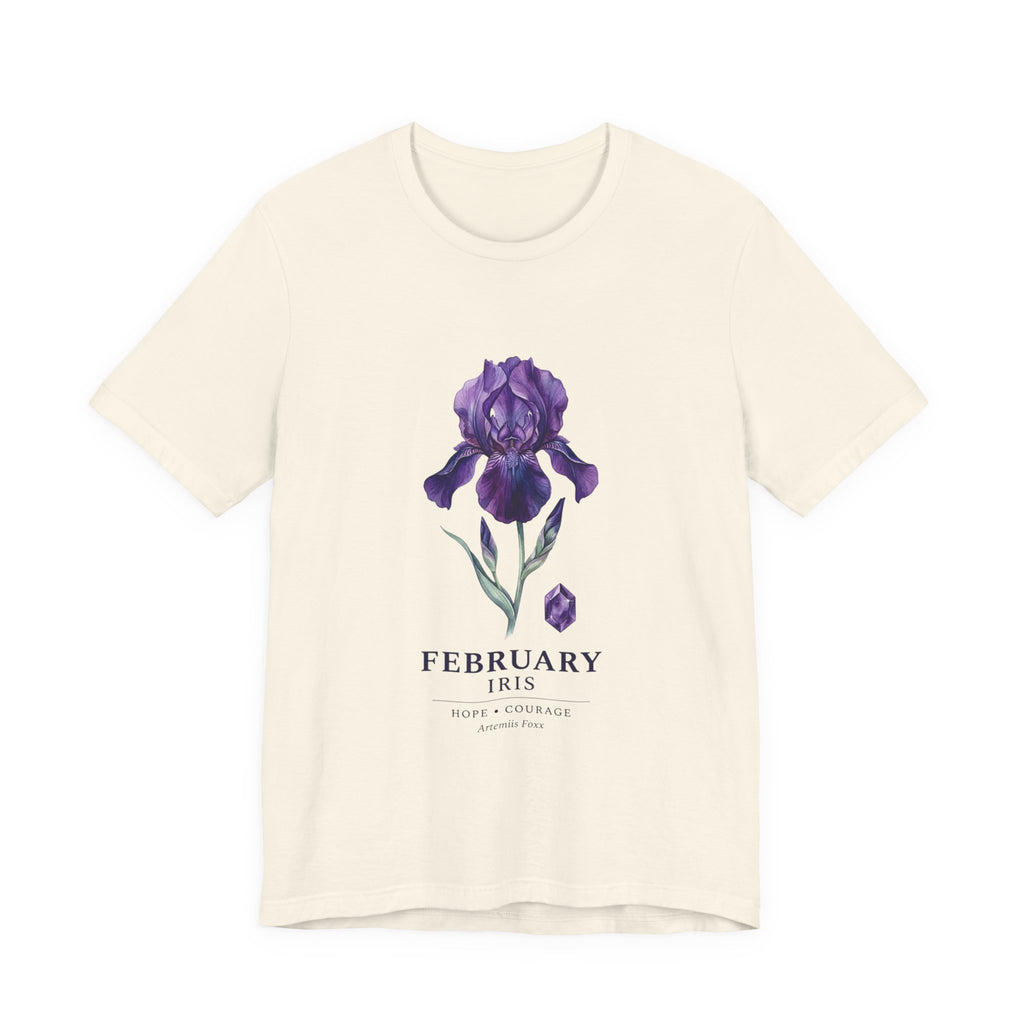 February Iris Tee | Birth Flower Botanical Shirt, Birth Month Floral
