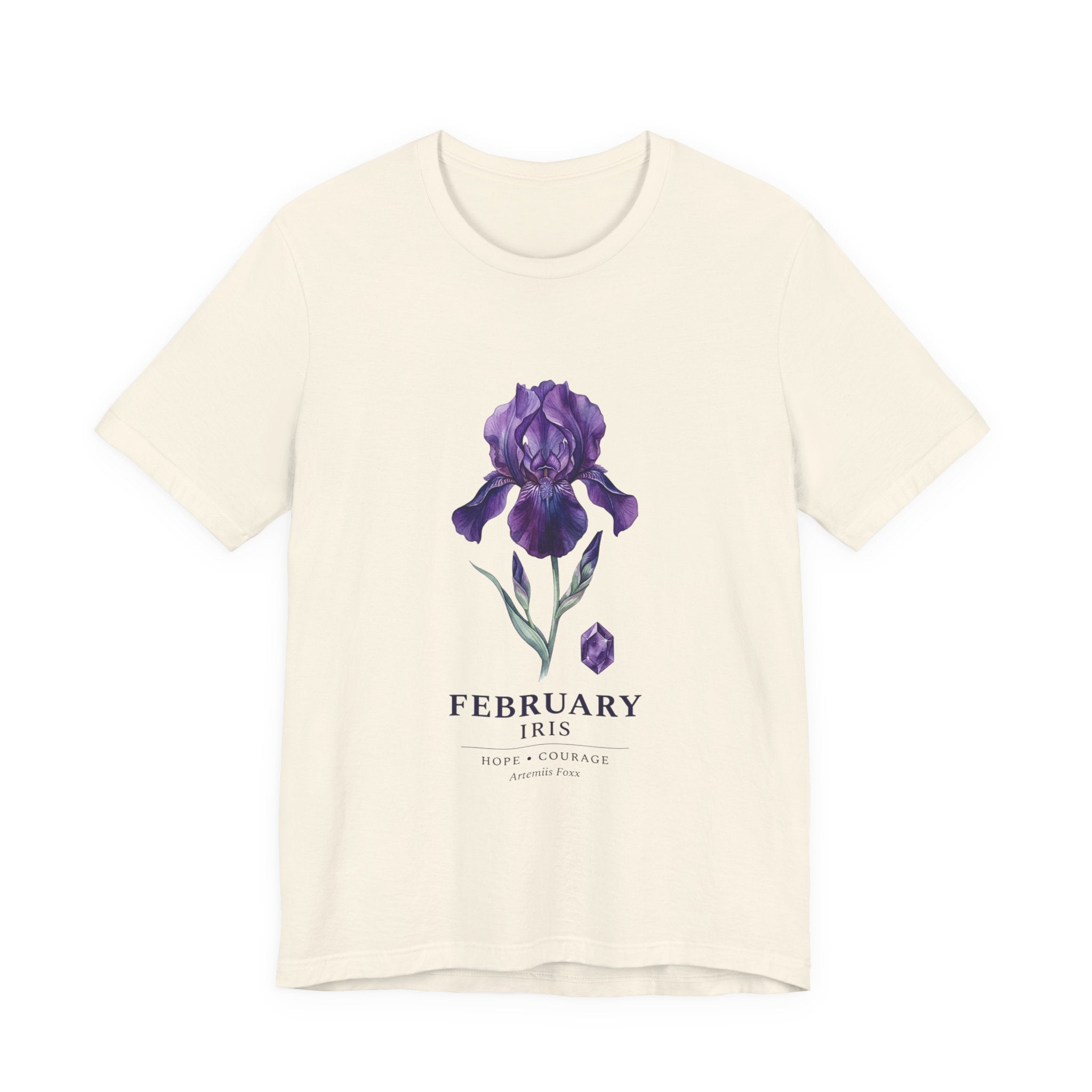 February Iris Tee | Birth Flower Botanical Shirt, Birth Month Floral