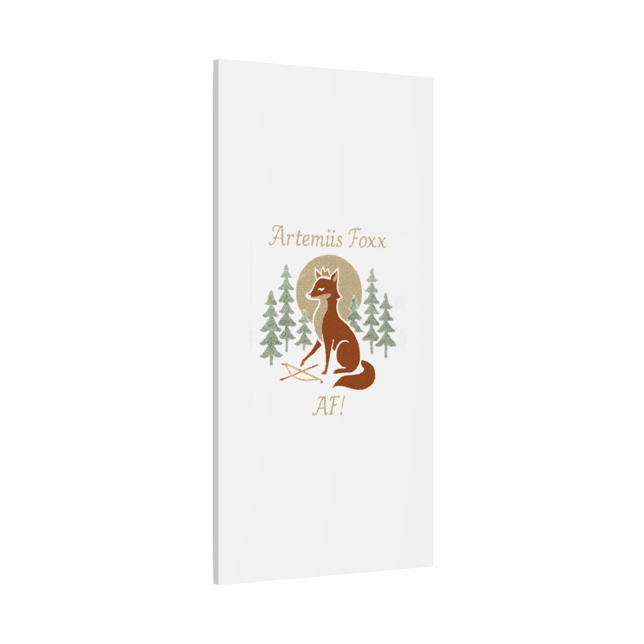 Artemiis Foxx crown fox illustration Matte Canvas