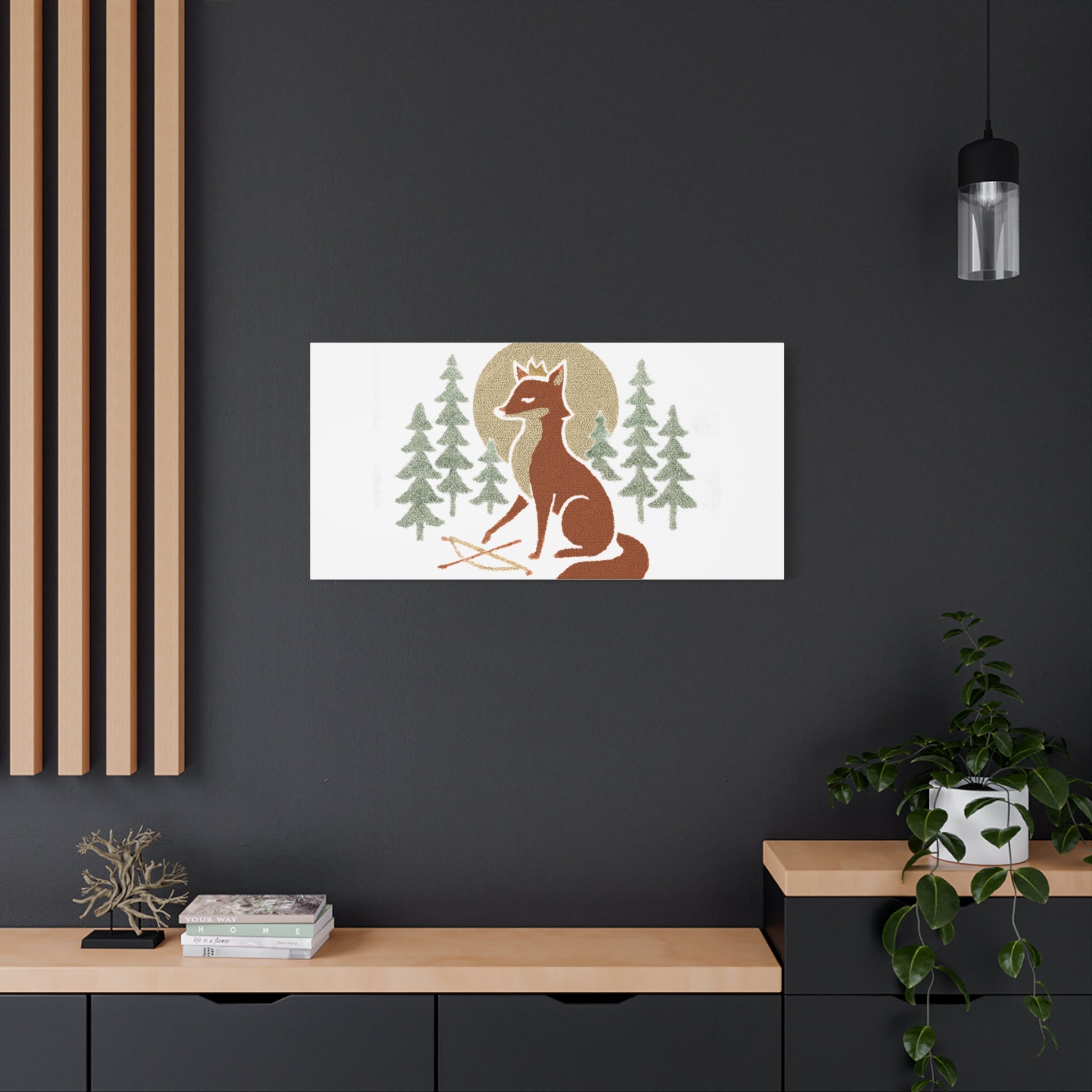 Artemiis Foxx crown fox illustration Matte Canvas