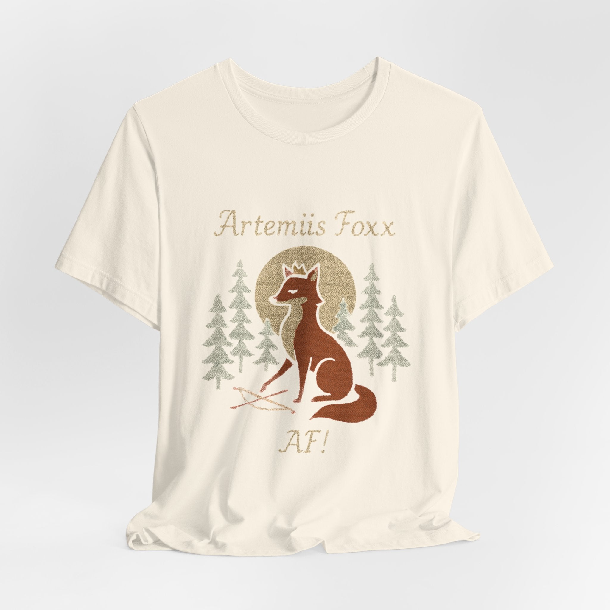 Moonlight Fox Goddess T-Shirt | Fox Archer Mythical Tee