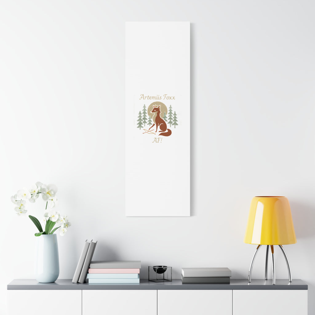 Artemiis Foxx crown fox illustration Matte Canvas