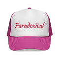 Paradoxical Pink Trucker Hat – Retro Script Logo Cap for Bold, Playful Style