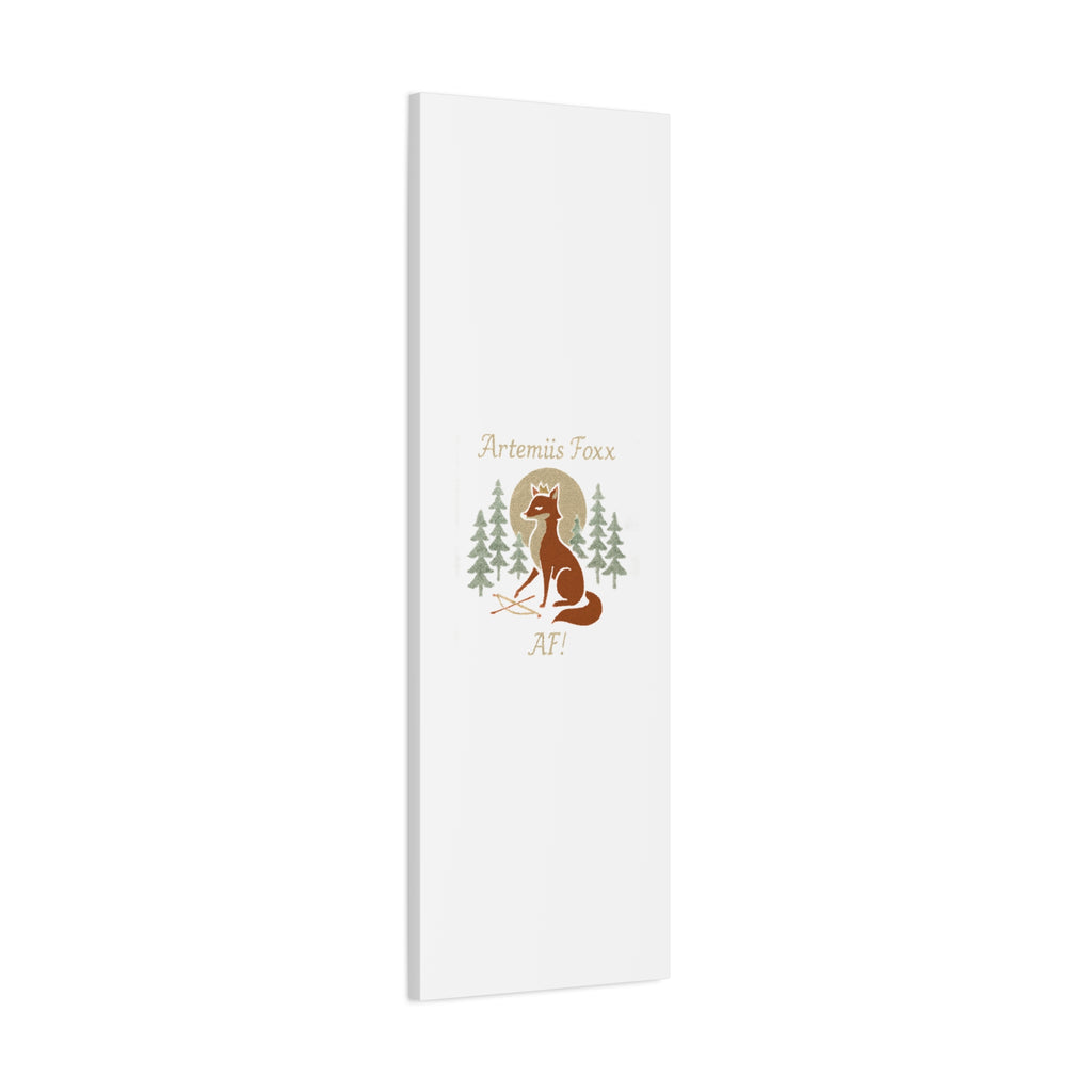 Artemiis Foxx crown fox illustration Matte Canvas