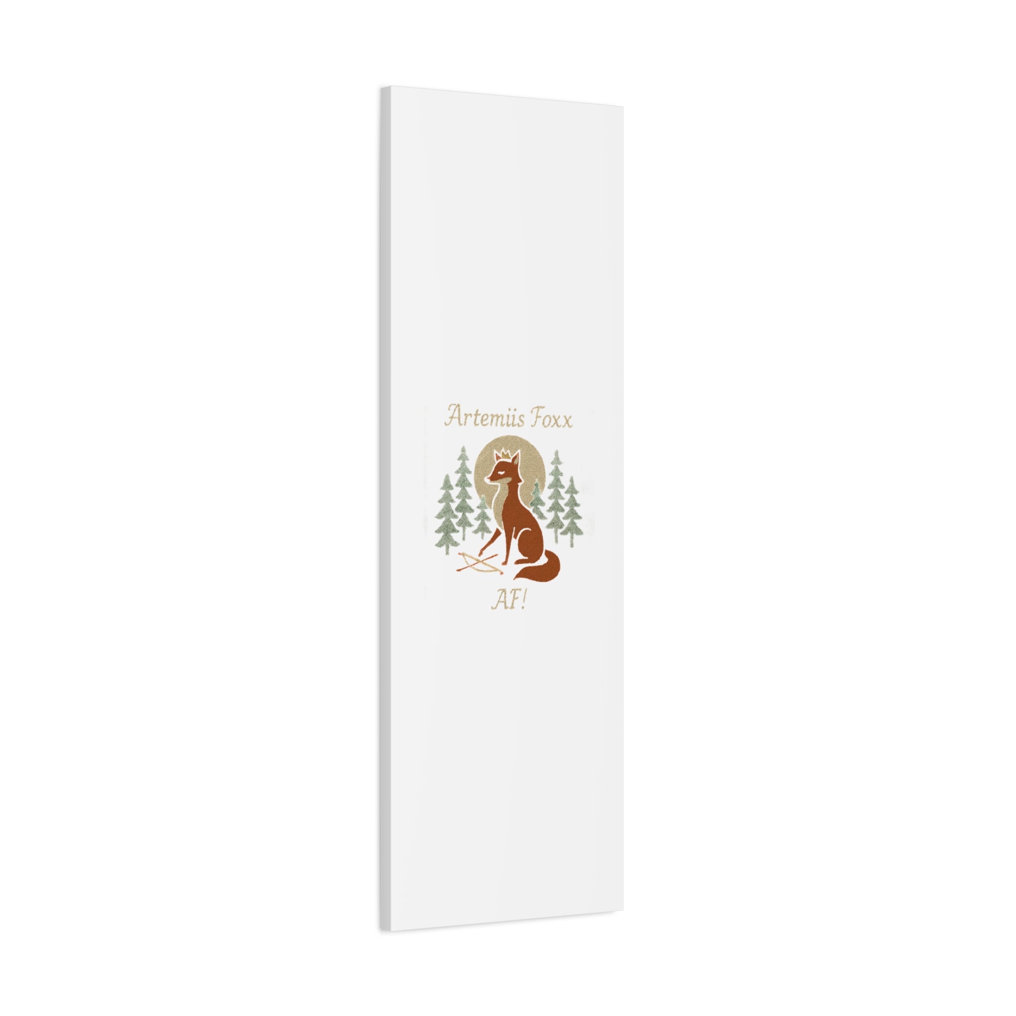 Artemiis Foxx crown fox illustration Matte Canvas