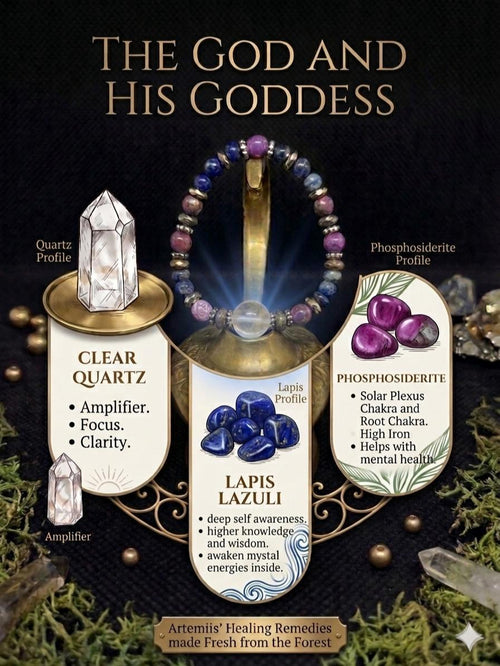 Gods and Goddesses Crystal Bracelet, Natural Crystal Jewelry