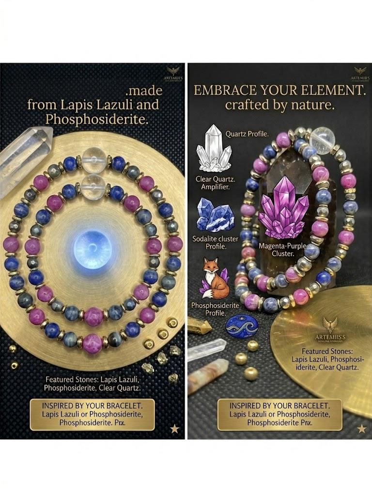 Gods and Goddesses Crystal Bracelet, Natural Crystal Jewelry