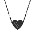 Engraved Heart Nameplate Custom Pendant Necklace - Personalized Fashion Costume Jewelry Accessory, Custom Engraved Necklaces, Engraved Heart Necklaces