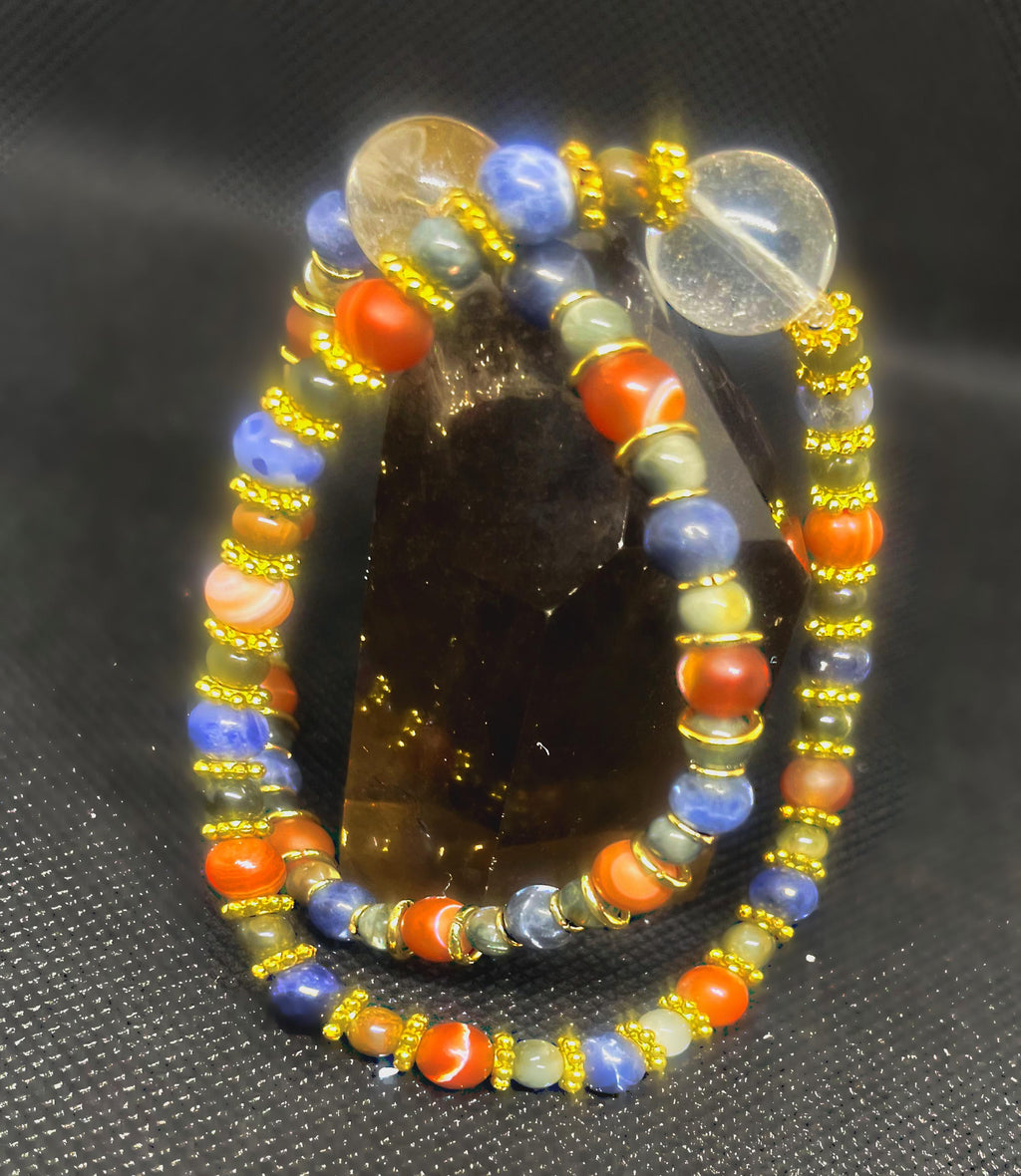 Soldier of Love Bracelet with Sardonyx & Sodalite