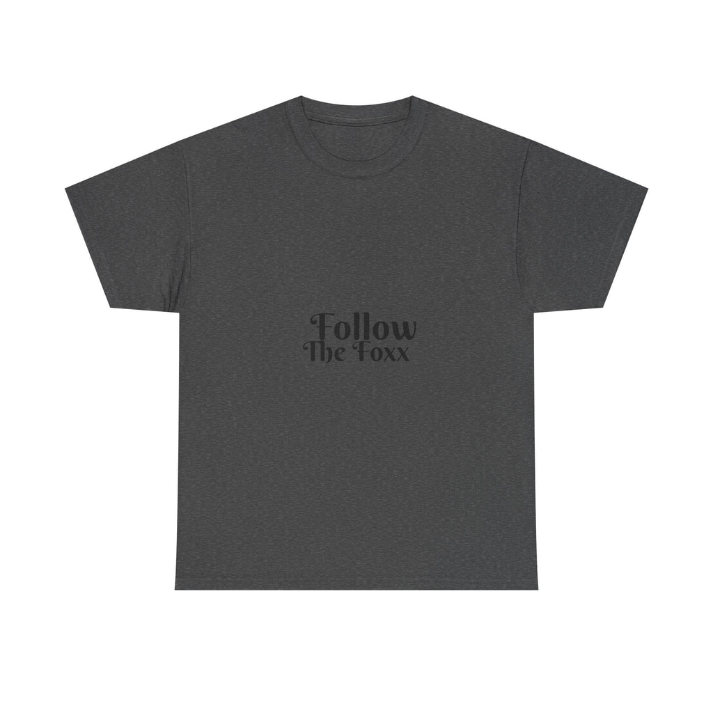 Men's Knit Round Neck Shortsleeve Tshirt - Soft Cotton Ribbed Drape Fabric, Small Center Chest Minimal Script Graphic Print, Streetwear Tee, Clothing Basics Casual Everyday Top