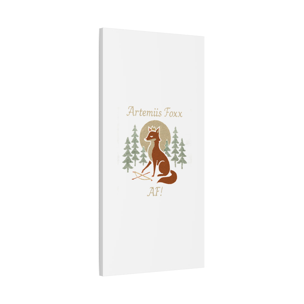 Artemiis Foxx crown fox illustration Matte Canvas