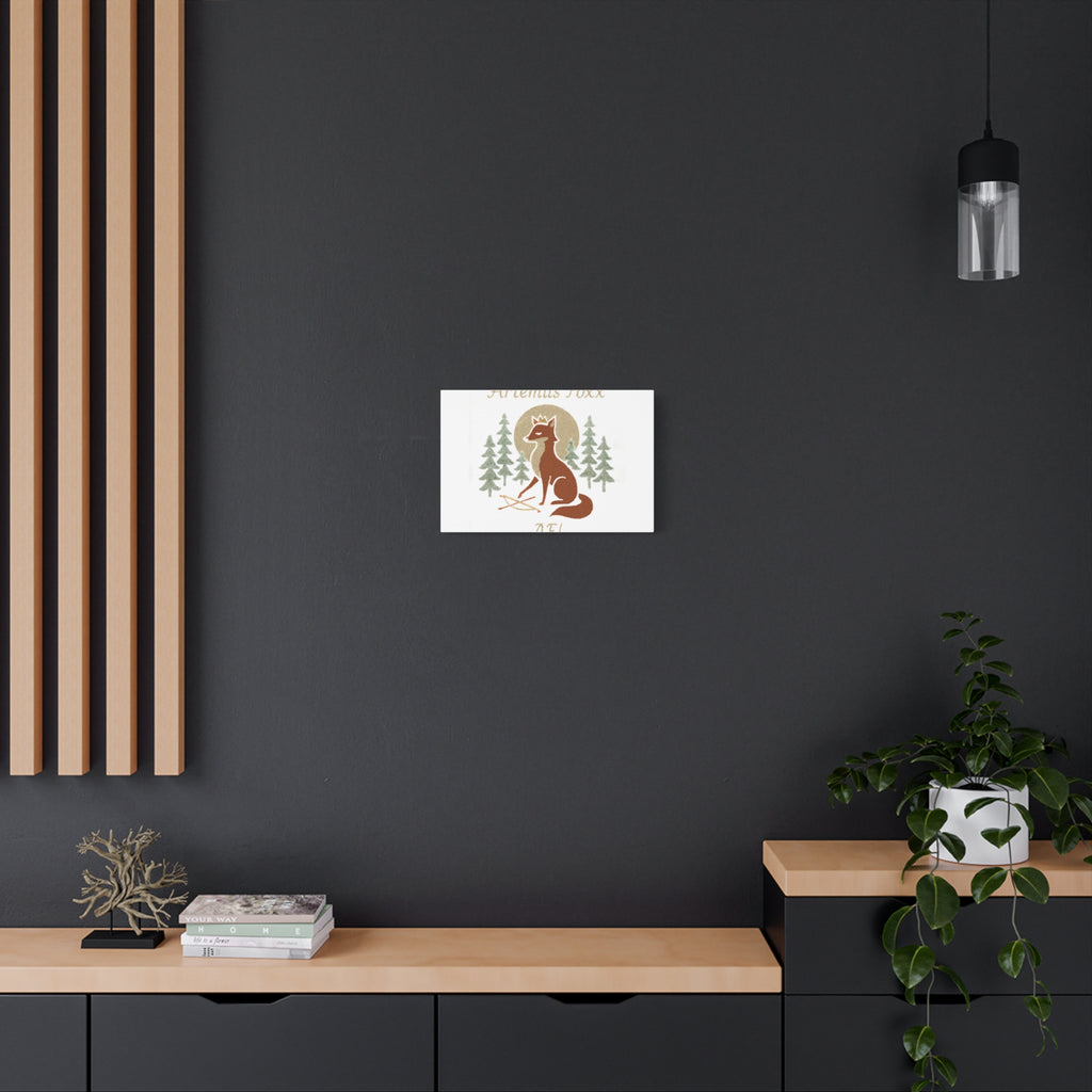 Artemiis Foxx crown fox illustration Matte Canvas