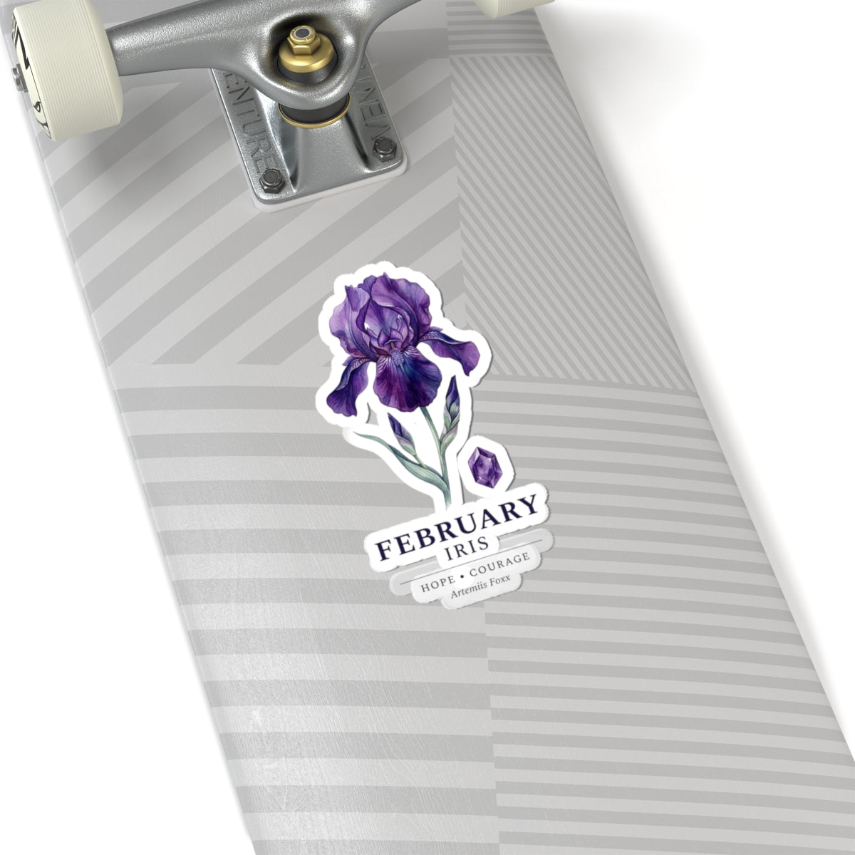 February Iris Sticker | Birth Flower, Botanical Birthday Sticker