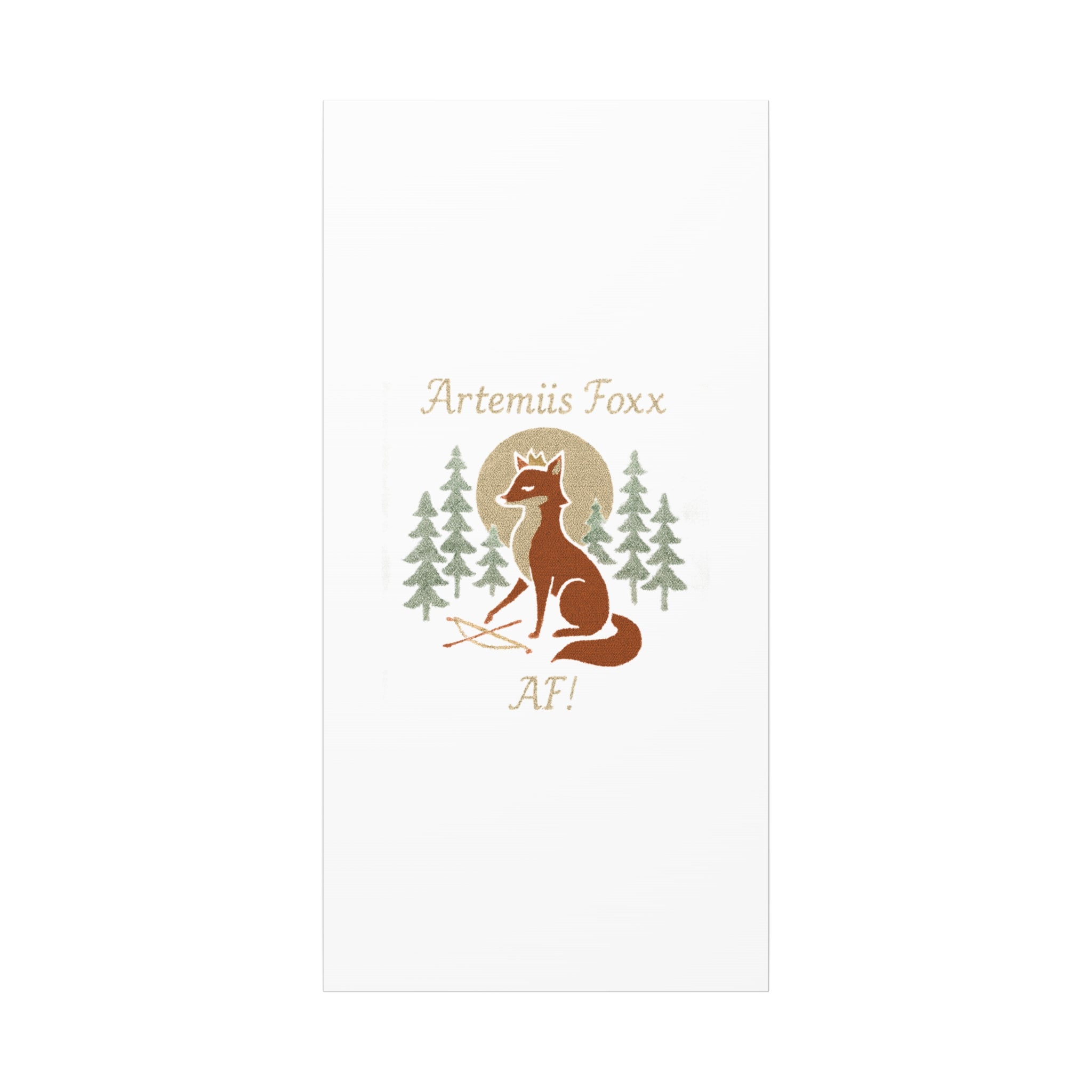 Artemiis Foxx crown fox illustration Matte Canvas