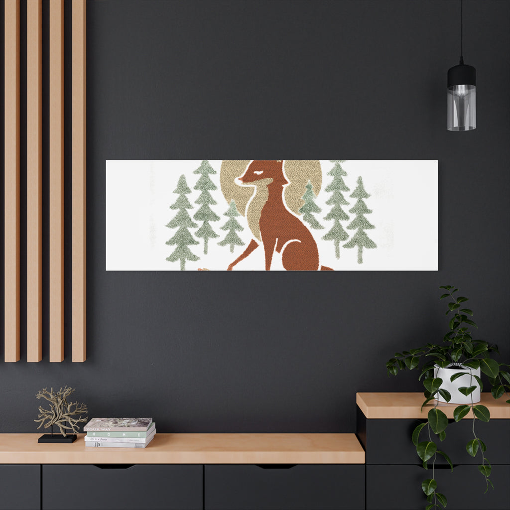 Artemiis Foxx crown fox illustration Matte Canvas